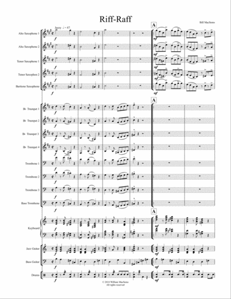 Riff-Raff Riff-Raff Small Ensemble scores gallery preview page 1