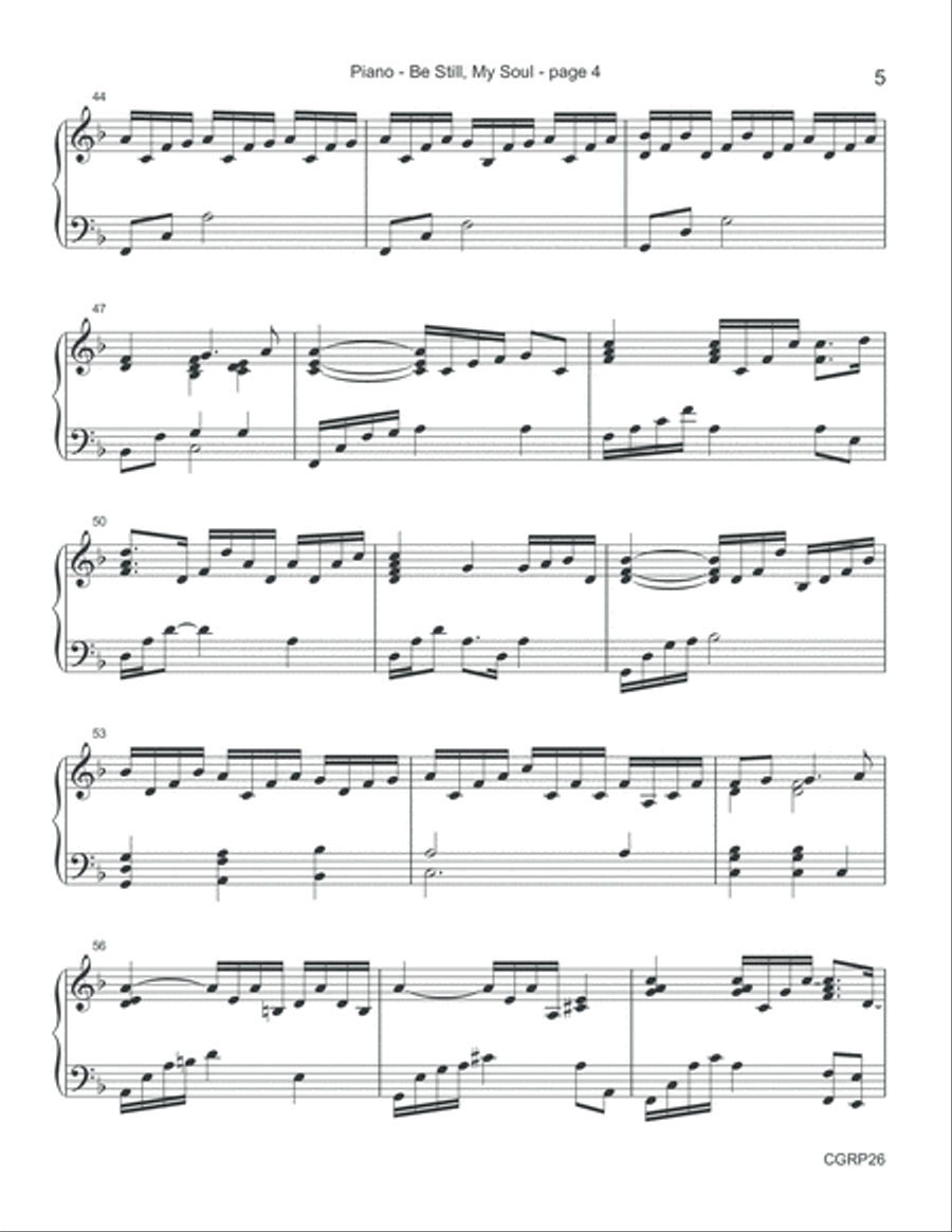 Be Still, My Soul - Instrumental Parts Piano scores gallery preview page 5