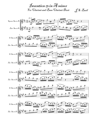 Invention in A Minor for Soprano Sax/Bari Sax Duet