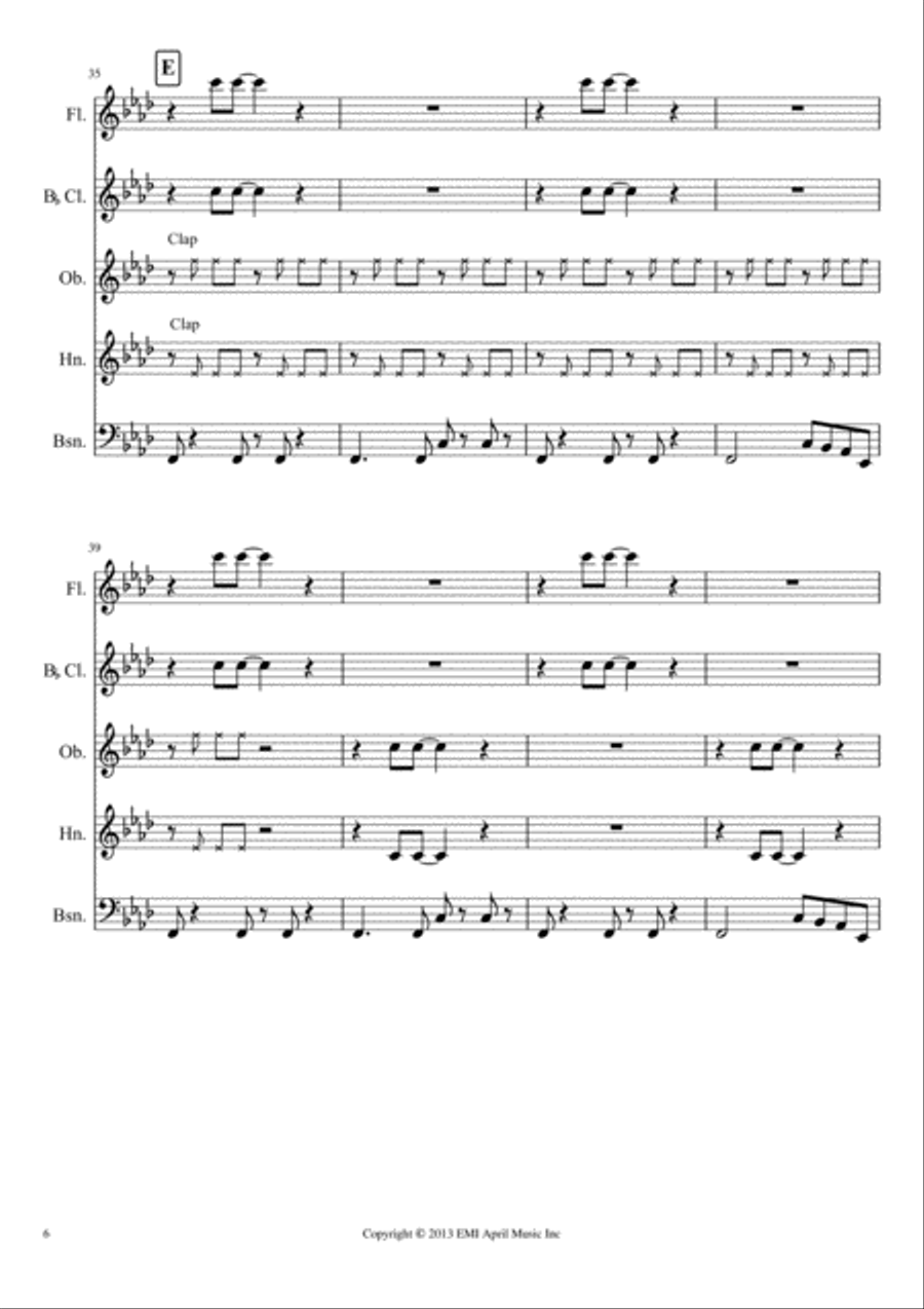 Happy Woodwind Quintet scores gallery preview page 6