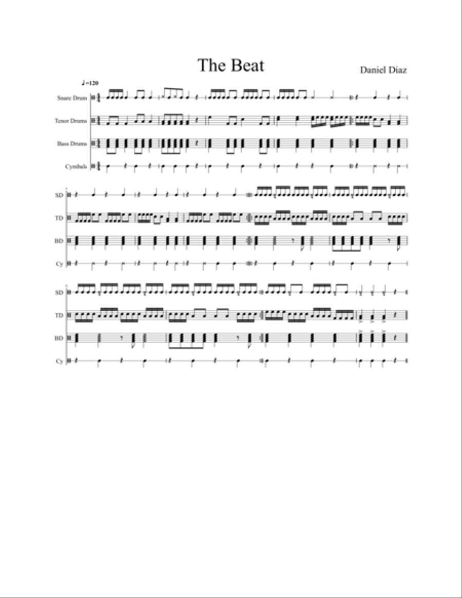 The Beat Marching Band scores gallery preview page 1