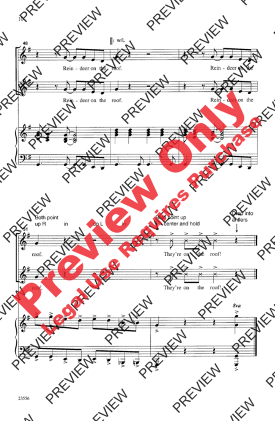 Reindeer on the Roof 2-Part scores gallery preview page 9