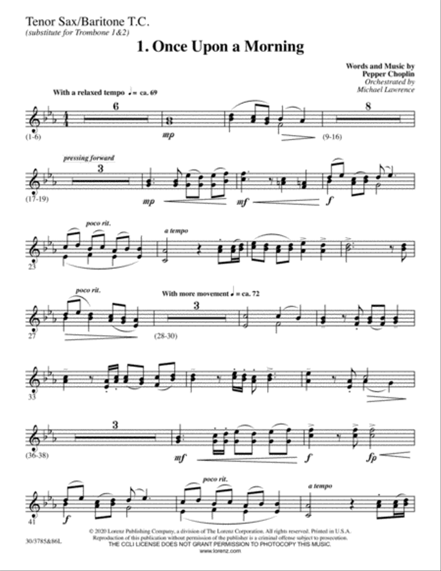 Once Upon a Morning - Set of Parts Choir scores gallery preview page 8