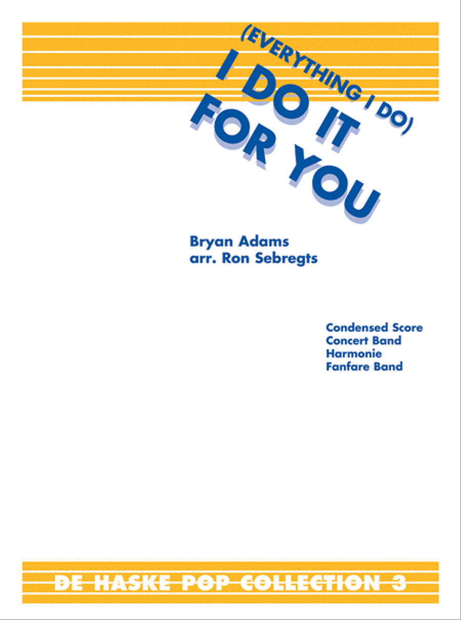 Everything I Do Score And Parts Concert Band scores gallery preview page 1