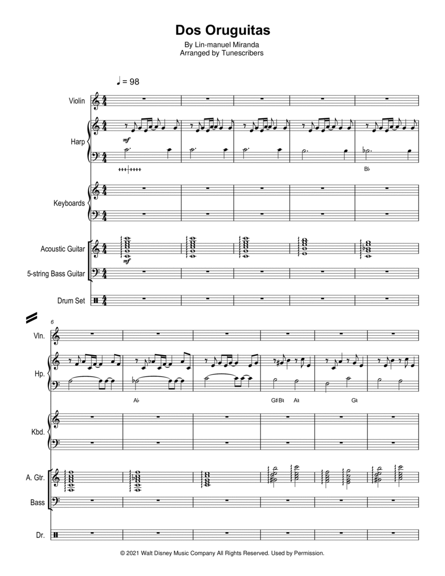 Dos Oruguitas Small Ensemble scores gallery preview page 1