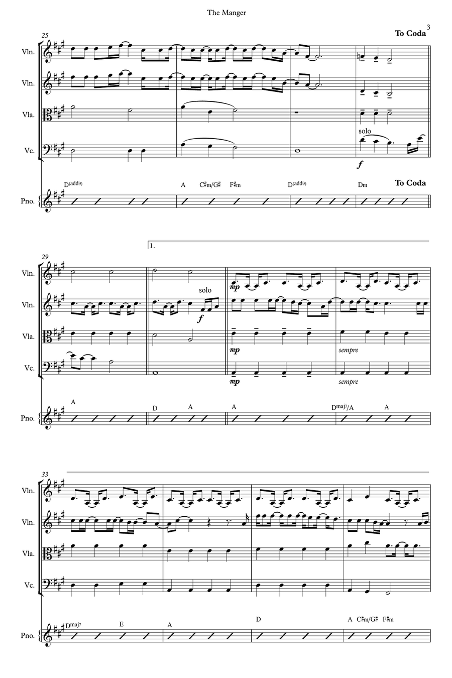 The Manger String Quartet scores gallery preview page 3