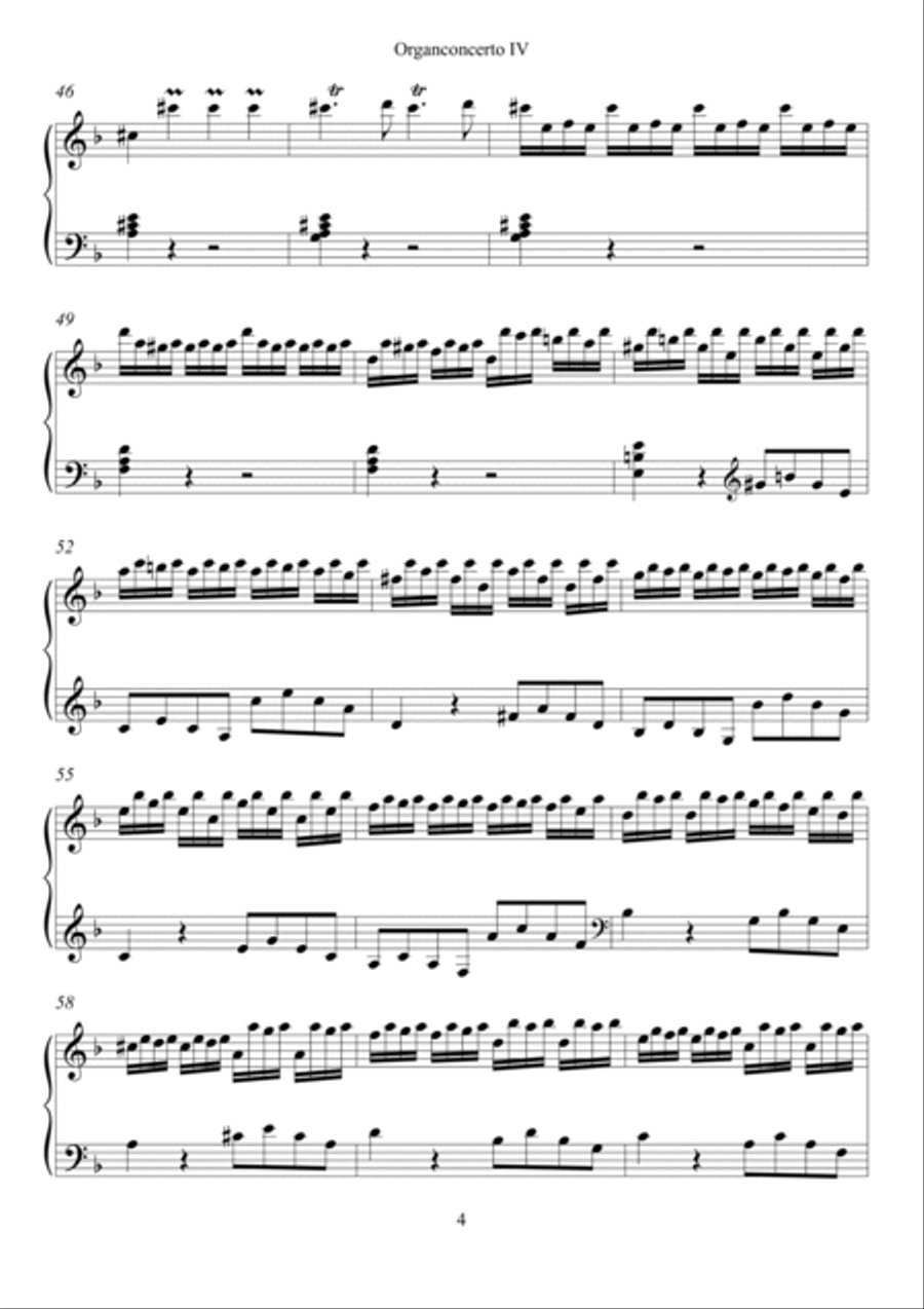 Concerto for organ IV Organ scores gallery preview page 4