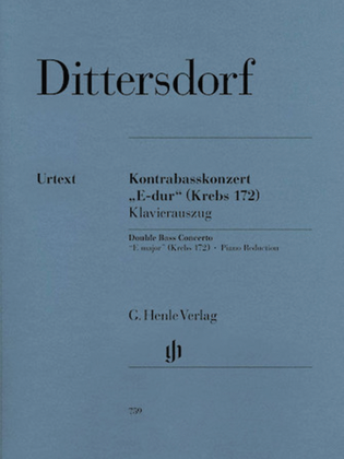 Book cover for Double Bass Concerto E Major Krebs 172