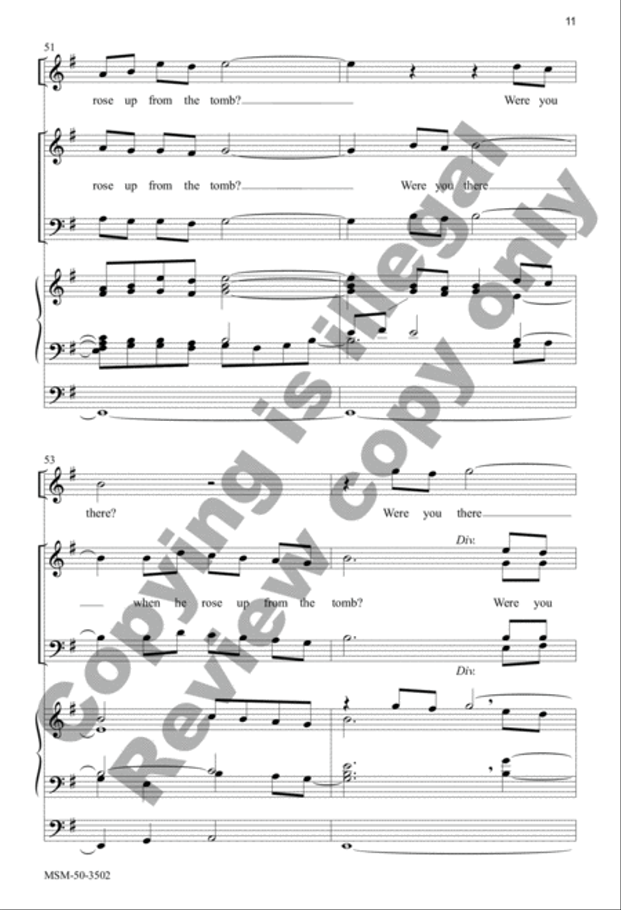 Were You There? 4-Part scores gallery preview page 11