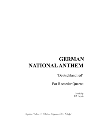 Book cover for GERMAN NATIONAL ANTHEM - Arr. for Recorder Quartet