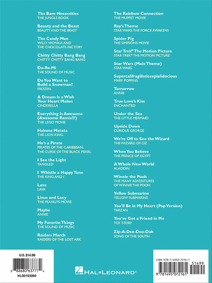 Children's Movie Favorites – 2nd Edition Easy Piano scores gallery preview page 7