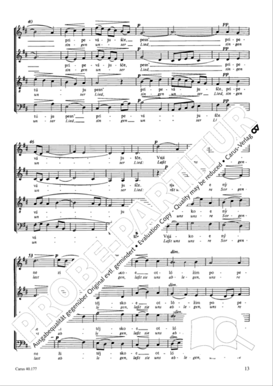 Neun liturgische Chore Collection / Songbook scores gallery preview page 14