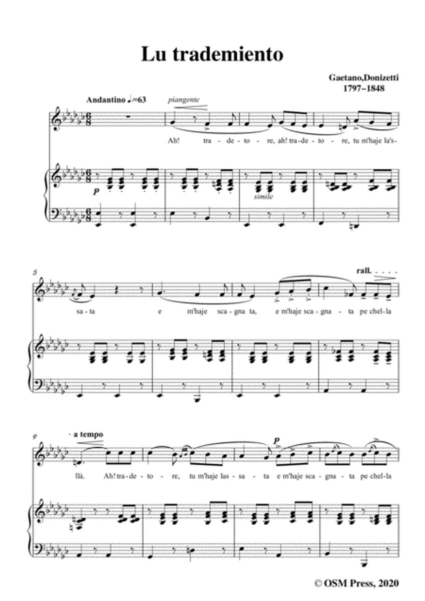 Donizetti-Lu trademiento,in e flat minor,for Voice and Piano