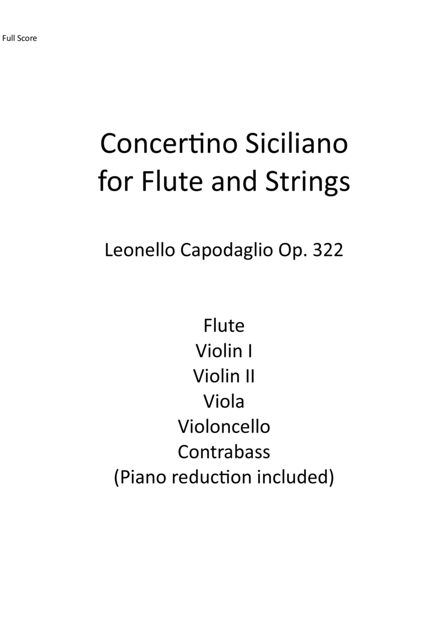 Concertino Siciliano Flute scores gallery preview page 1