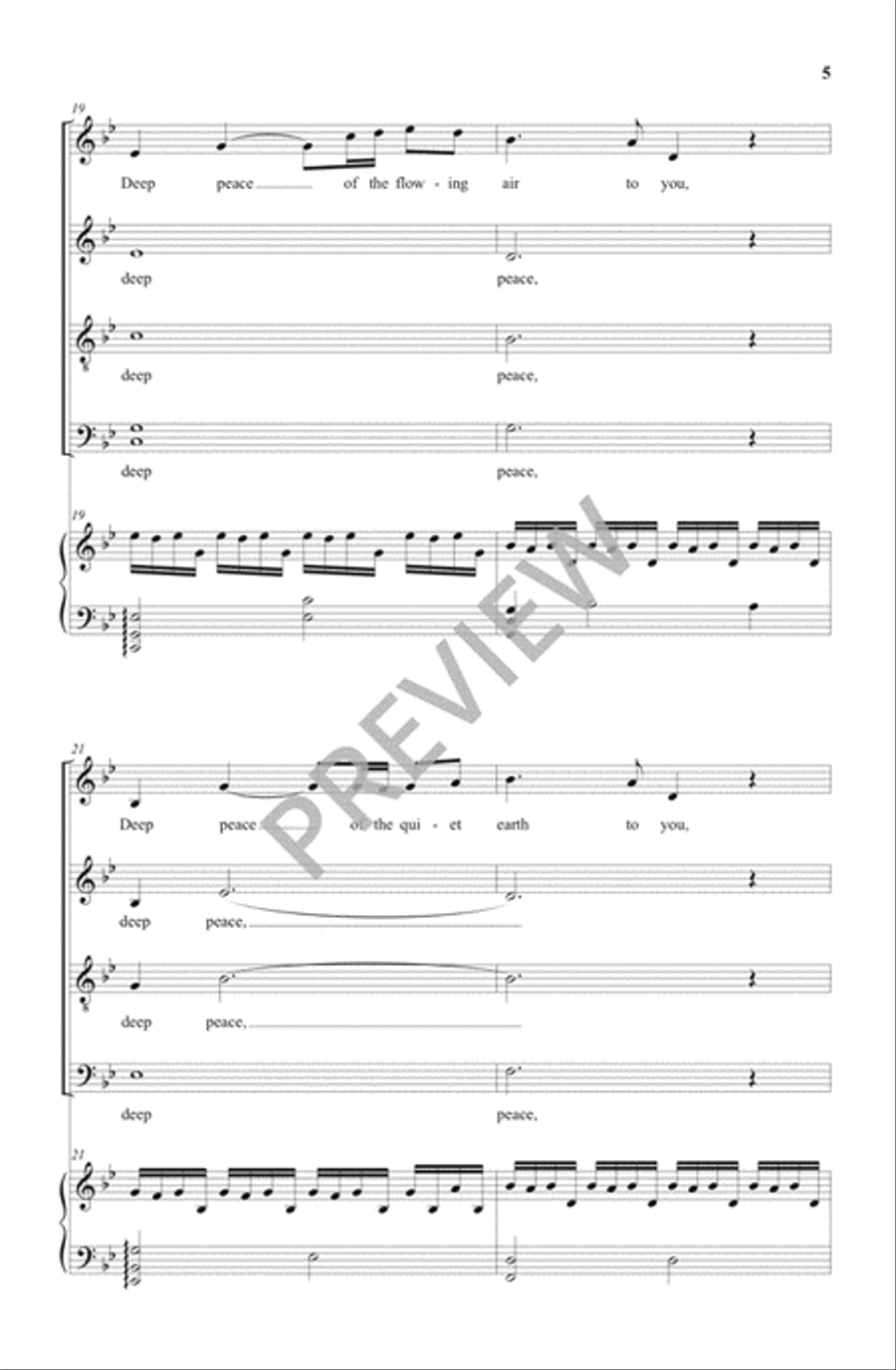 Deep Peace Deep Peace 4-Part scores gallery preview page 6