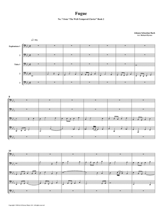 Fugue 07 from Well-Tempered Clavier, Book 2 (Euphonium-Tuba Quintet)
