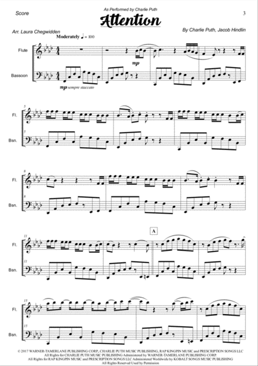 Attention Woodwind Ensemble scores gallery preview page 3
