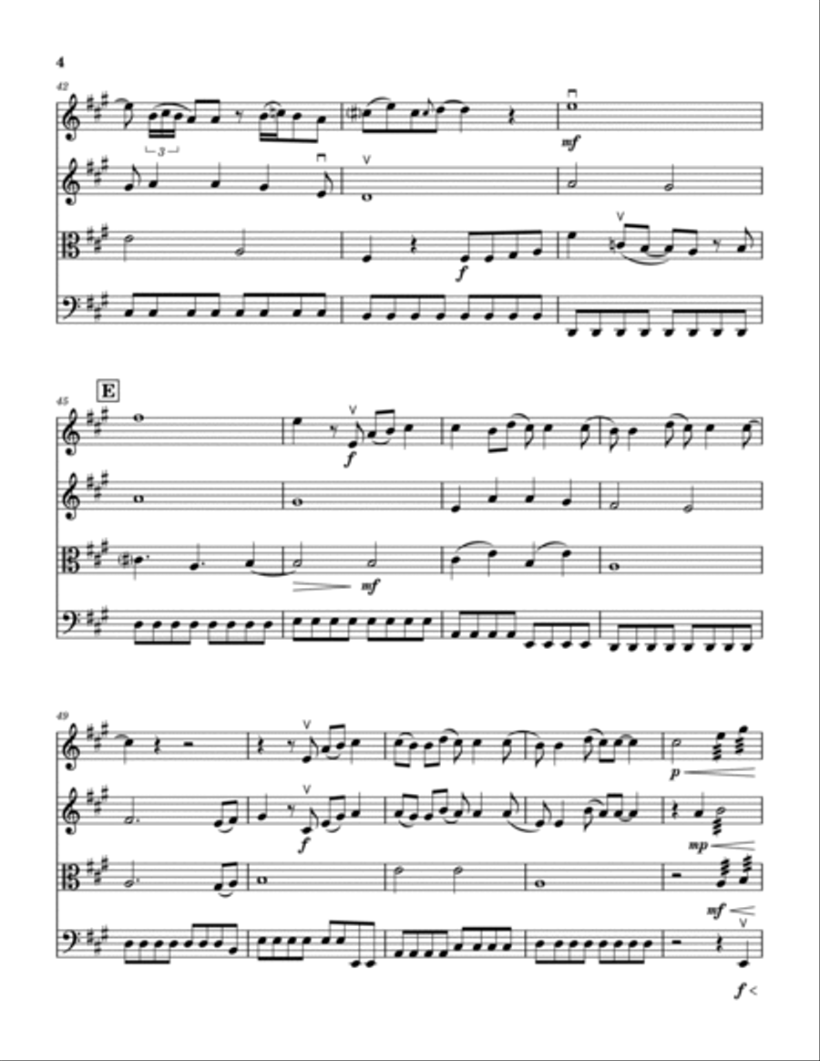 Cherry-coloured Funk String Quartet scores gallery preview page 6