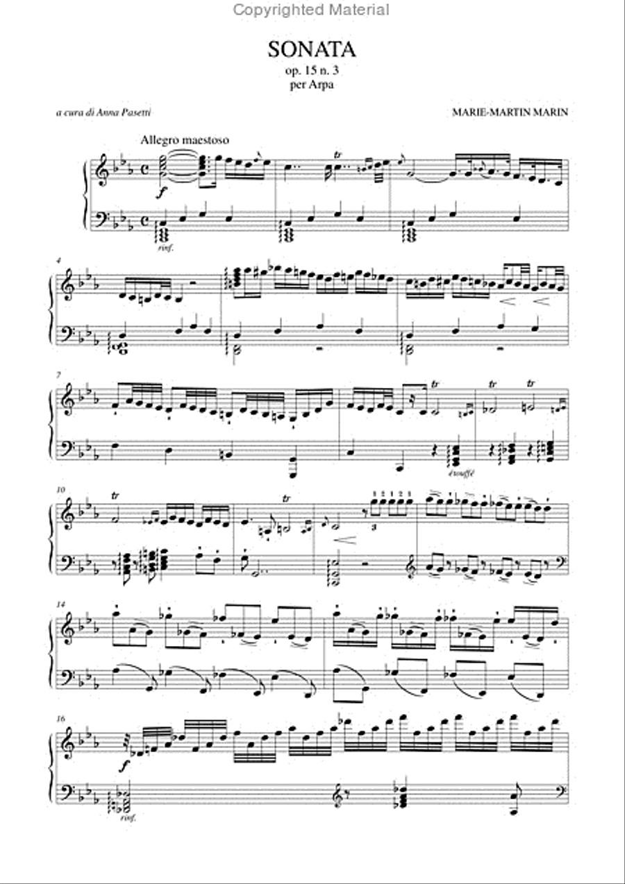 Sonata Op. 15 No. 3 for Harp Harp scores gallery preview page 2