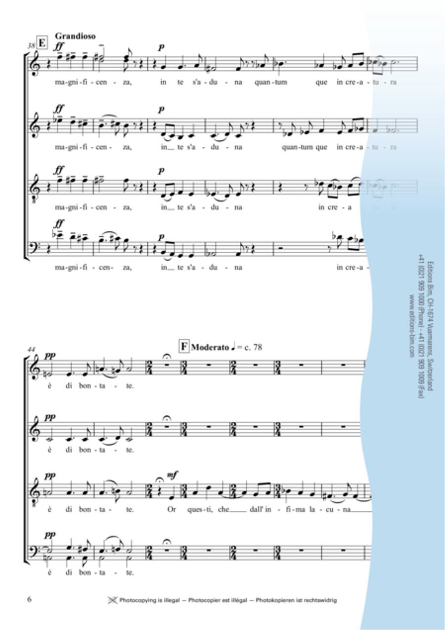 Il Paradiso 4-Part scores gallery preview page 5