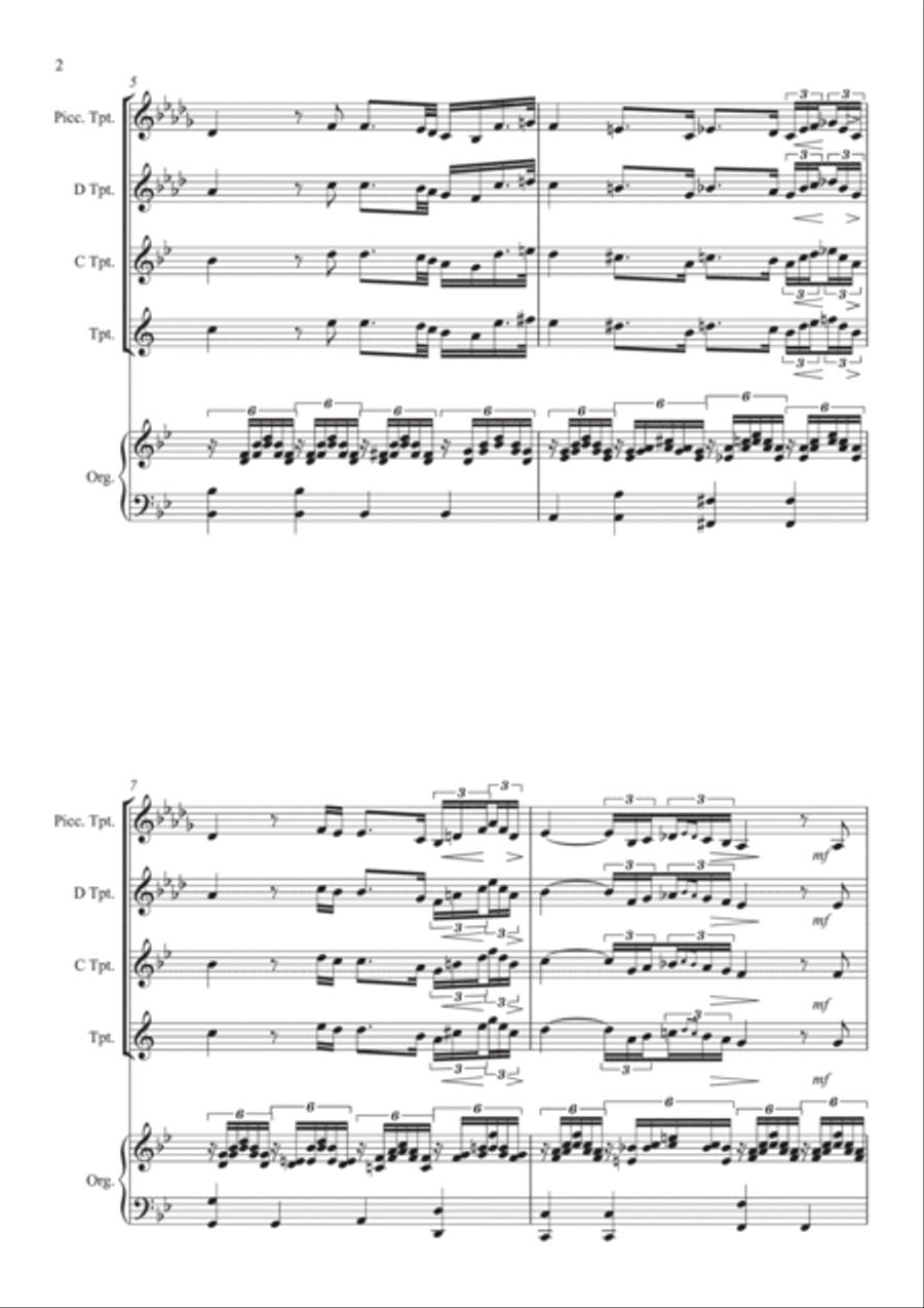 Ave Maria (for Trumpet and Organ) Trumpet Duet scores gallery preview page 3