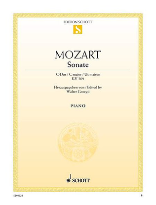 Book cover for Sonata in C Major, KV 309