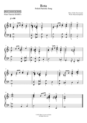 Rota (The Oath), Polish Patriotic Song [HARD PIANO]