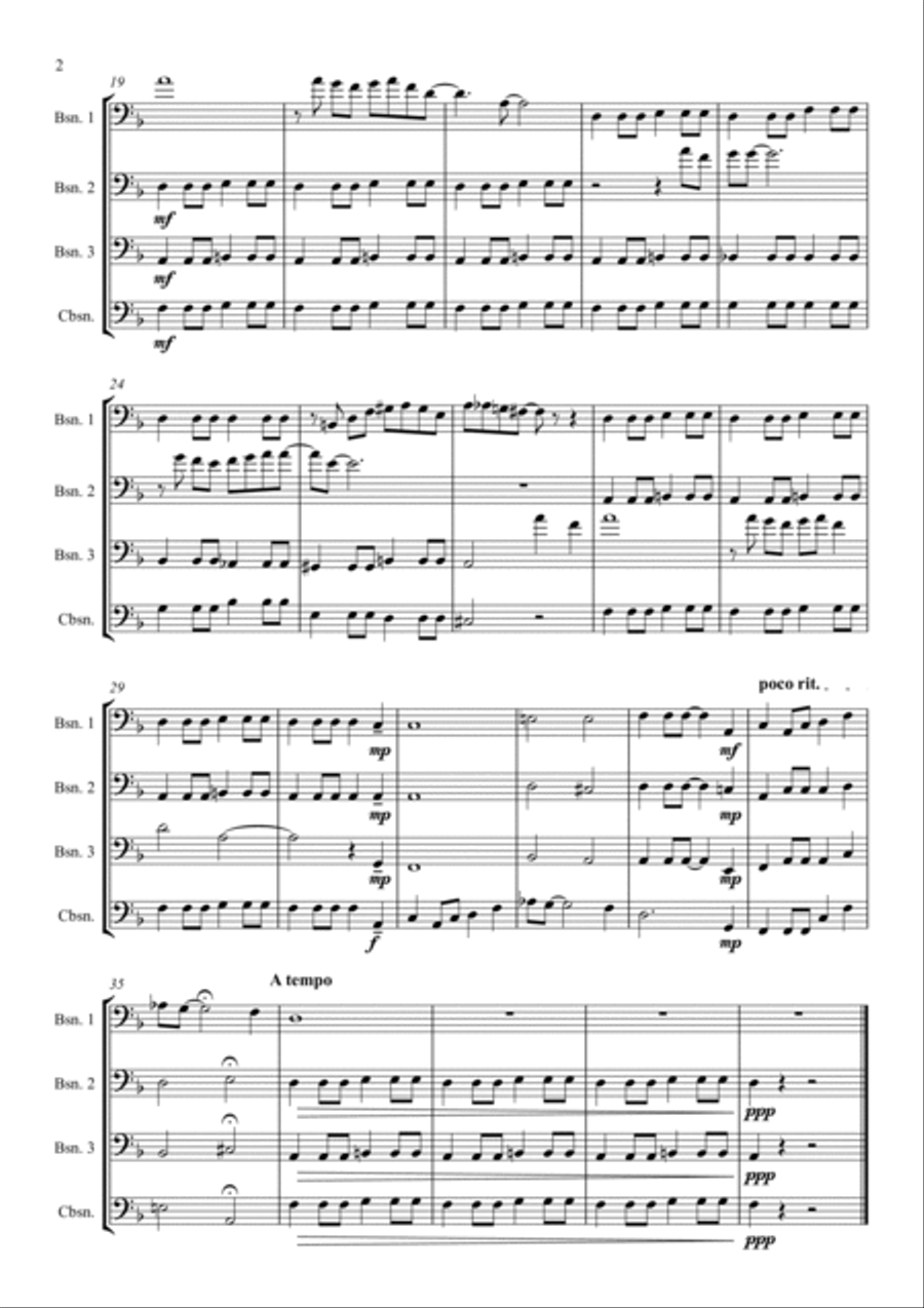 Summertime Summertime Bassoon Quartet scores gallery preview page 2