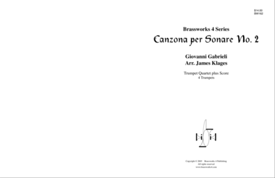 Canzona per Sonare No. 2 Trumpet scores gallery preview page 1