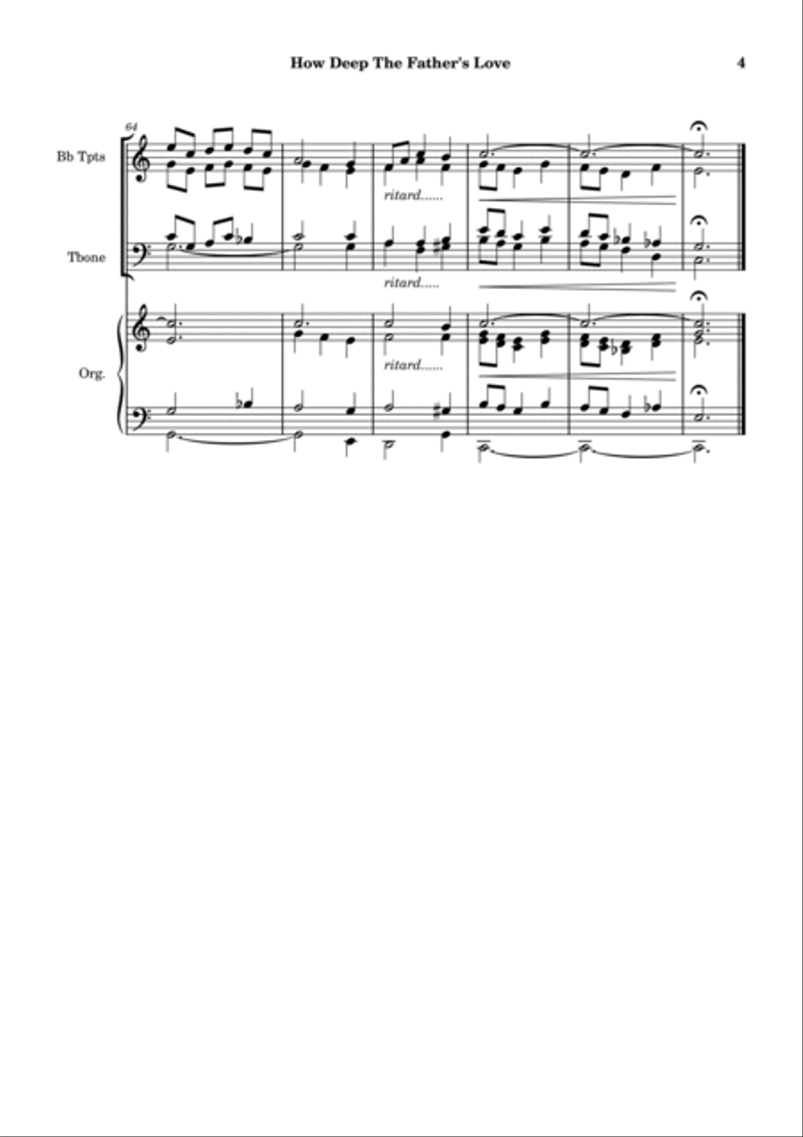 How Deep The Father's Love For Us Small Ensemble scores gallery preview page 6