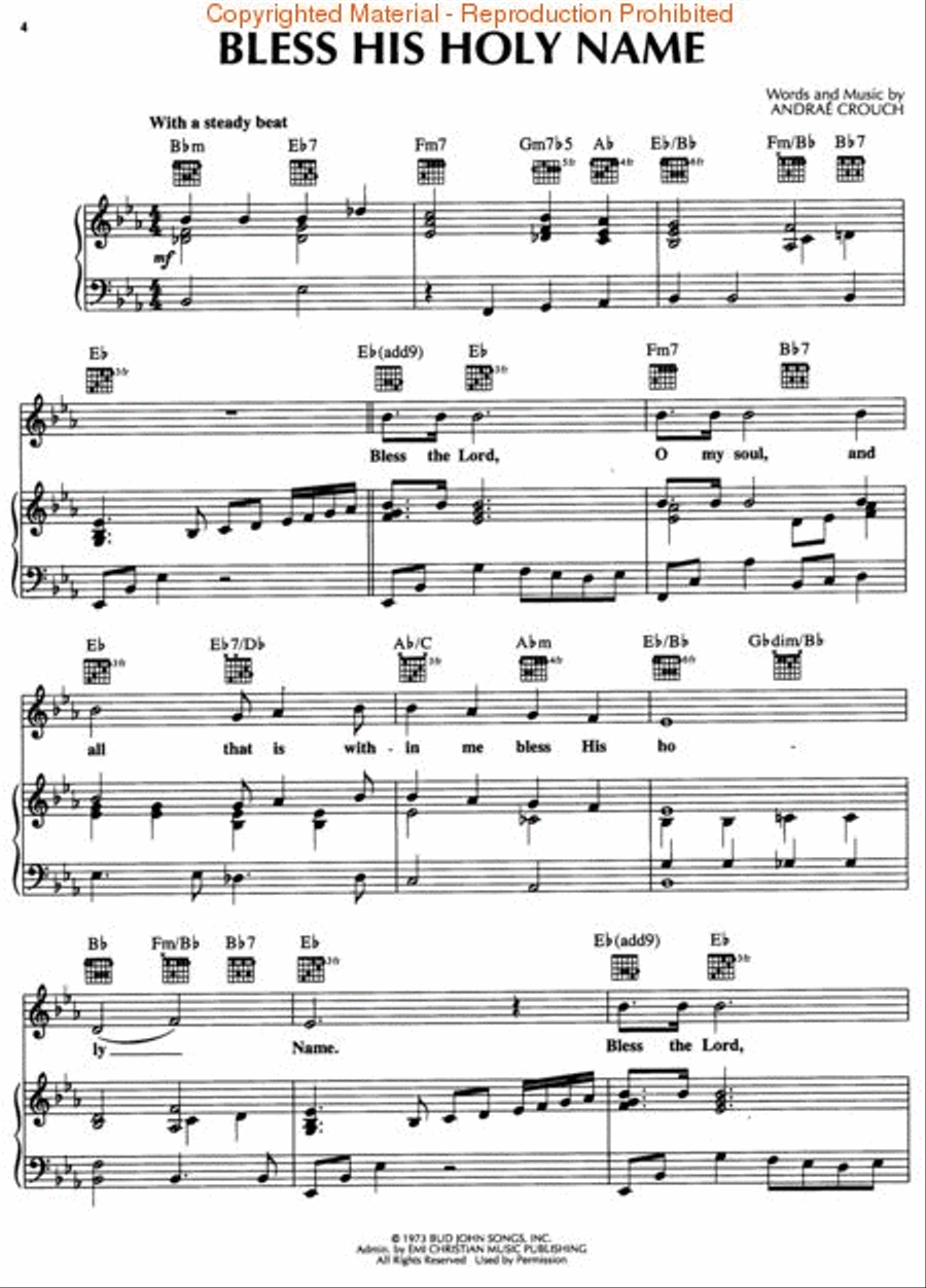 Best of Andrae Crouch – 2nd Edition Piano, Vocal, Guitar scores gallery preview page 3