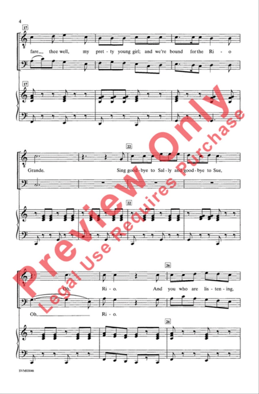 Bound for the Rio Grande Men's Choir scores gallery preview page 4