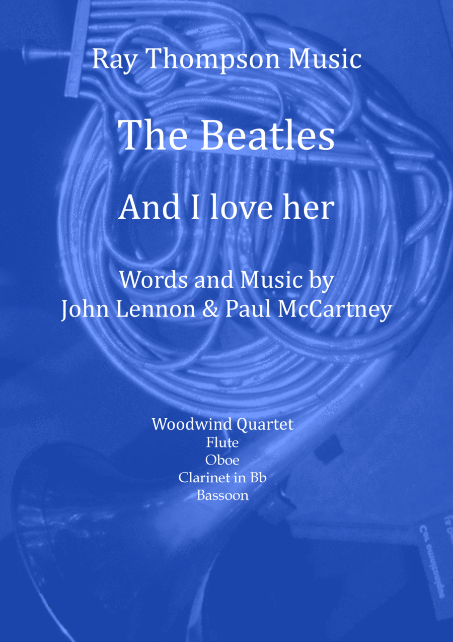 And I Love Her Woodwind Quartet scores gallery preview page 1