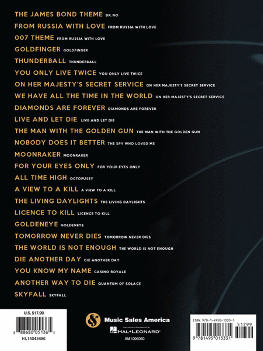 James Bond – The Ultimate Music Collection Piano, Vocal, Guitar scores gallery preview page 6