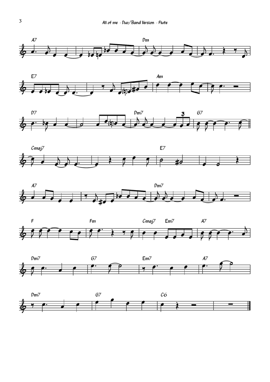All Of Me Flute scores gallery preview page 4