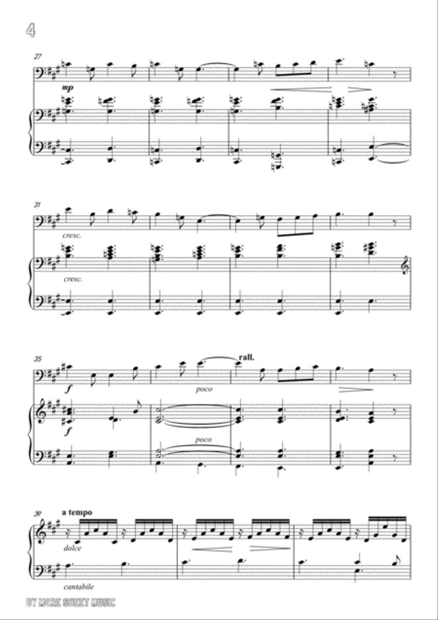 Franck-Le mariage des roses,for Cello and Piano Piano scores gallery preview page 6
