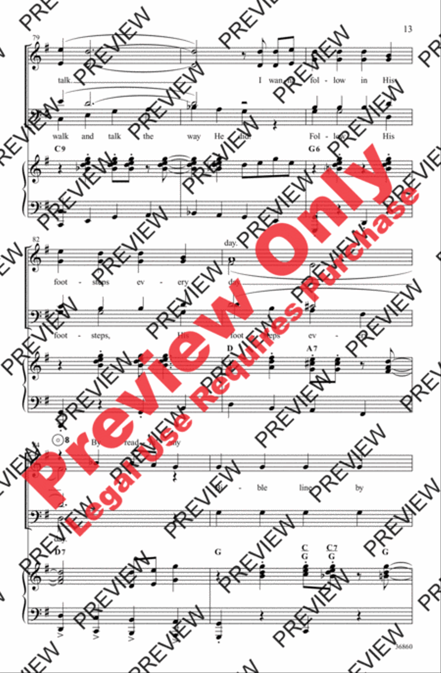 Walk Like Jesus 4-Part scores gallery preview page 13