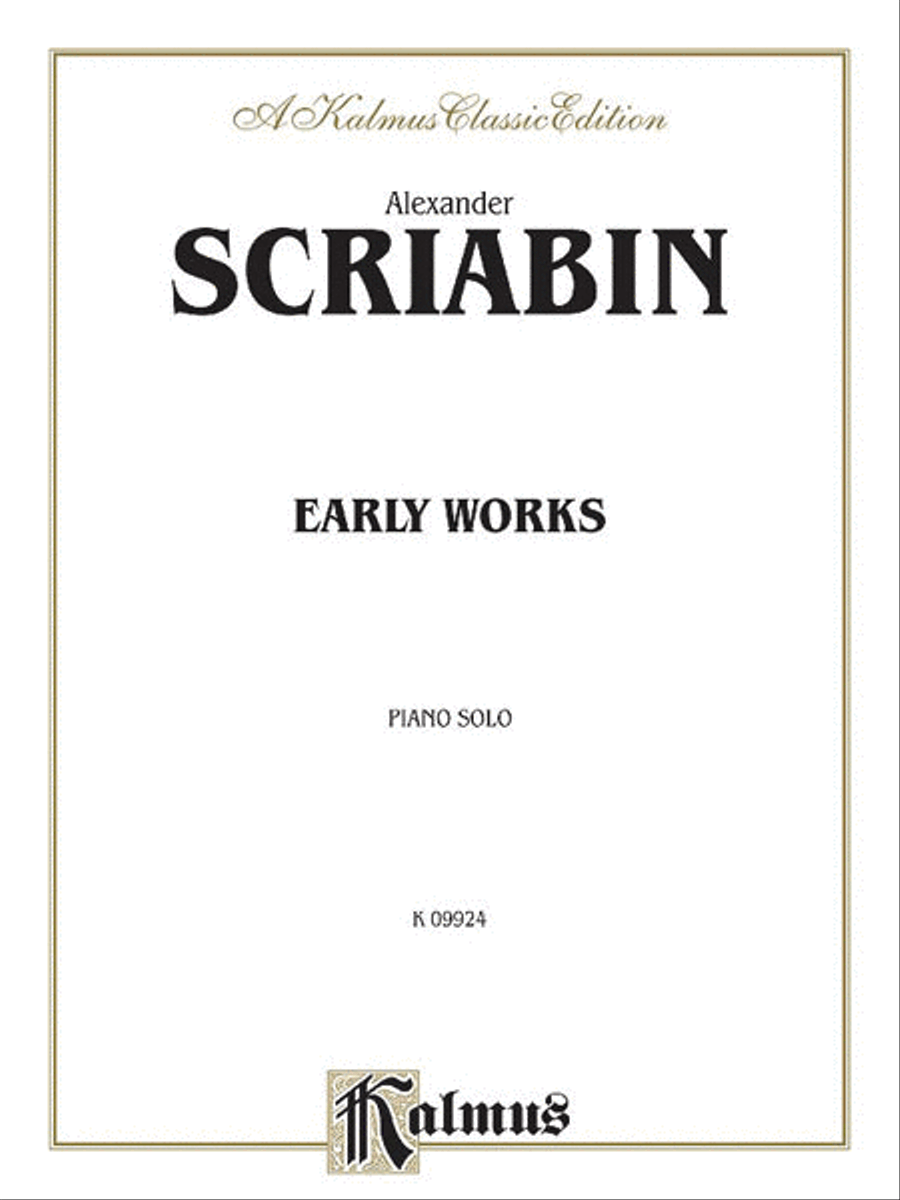 Early Works Piano Solo scores gallery preview page 1