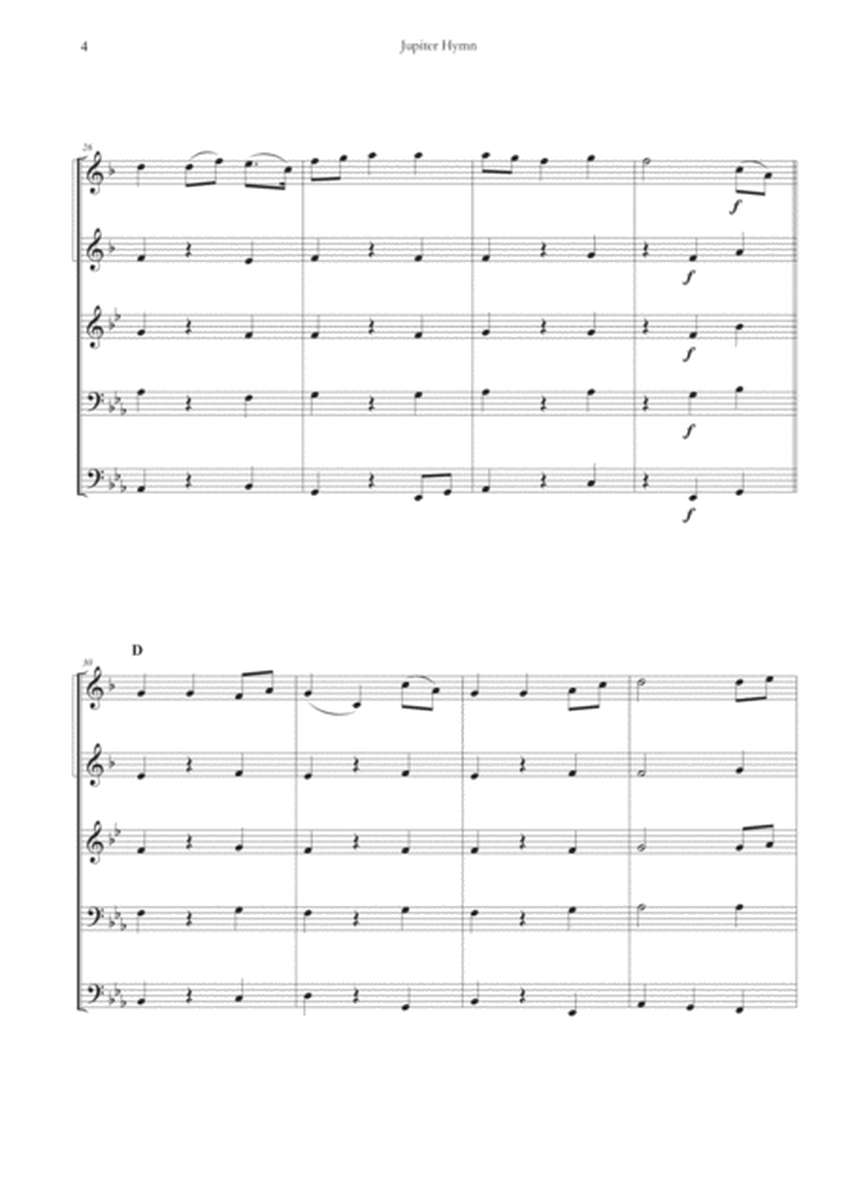 Jupiter Hymn from "The Planets" for Brass Quintet image number null