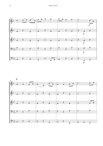 Jupiter Hymn from "The Planets" for Brass Quintet image number null