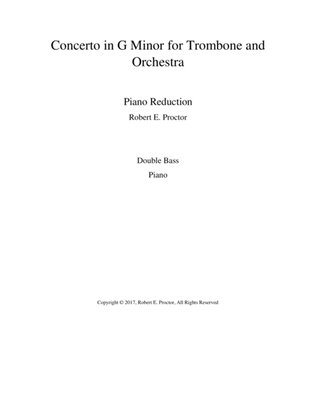 Book cover for Concerto in G Minor for Trombone and Orchestra - Piano Reduction