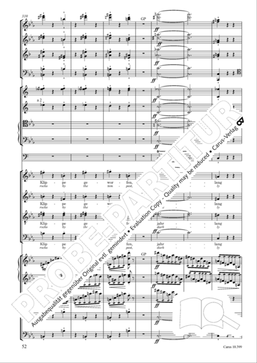 Schicksalslied, Op. 54 4-Part scores gallery preview page 53