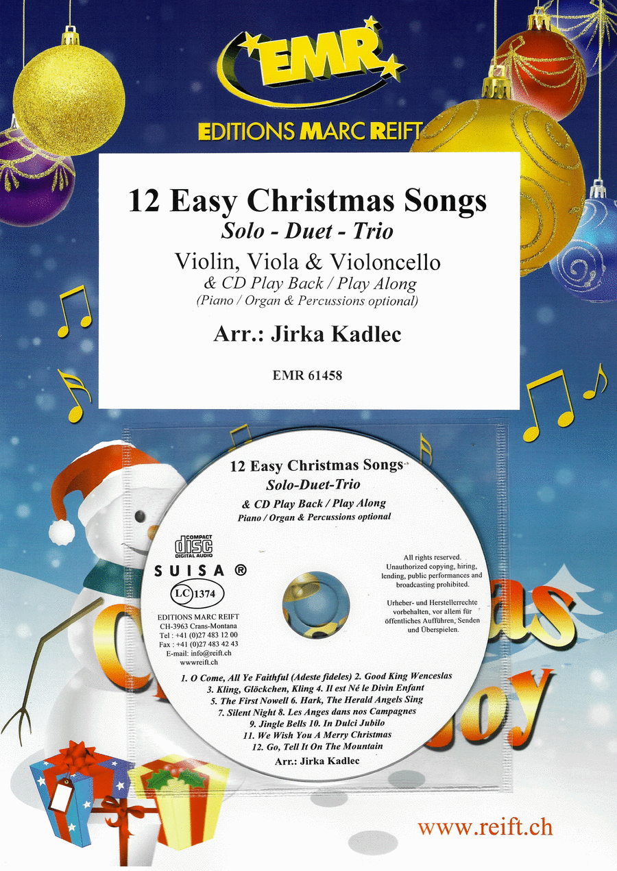 12 Easy Christmas Songs String Duet scores gallery preview page 1