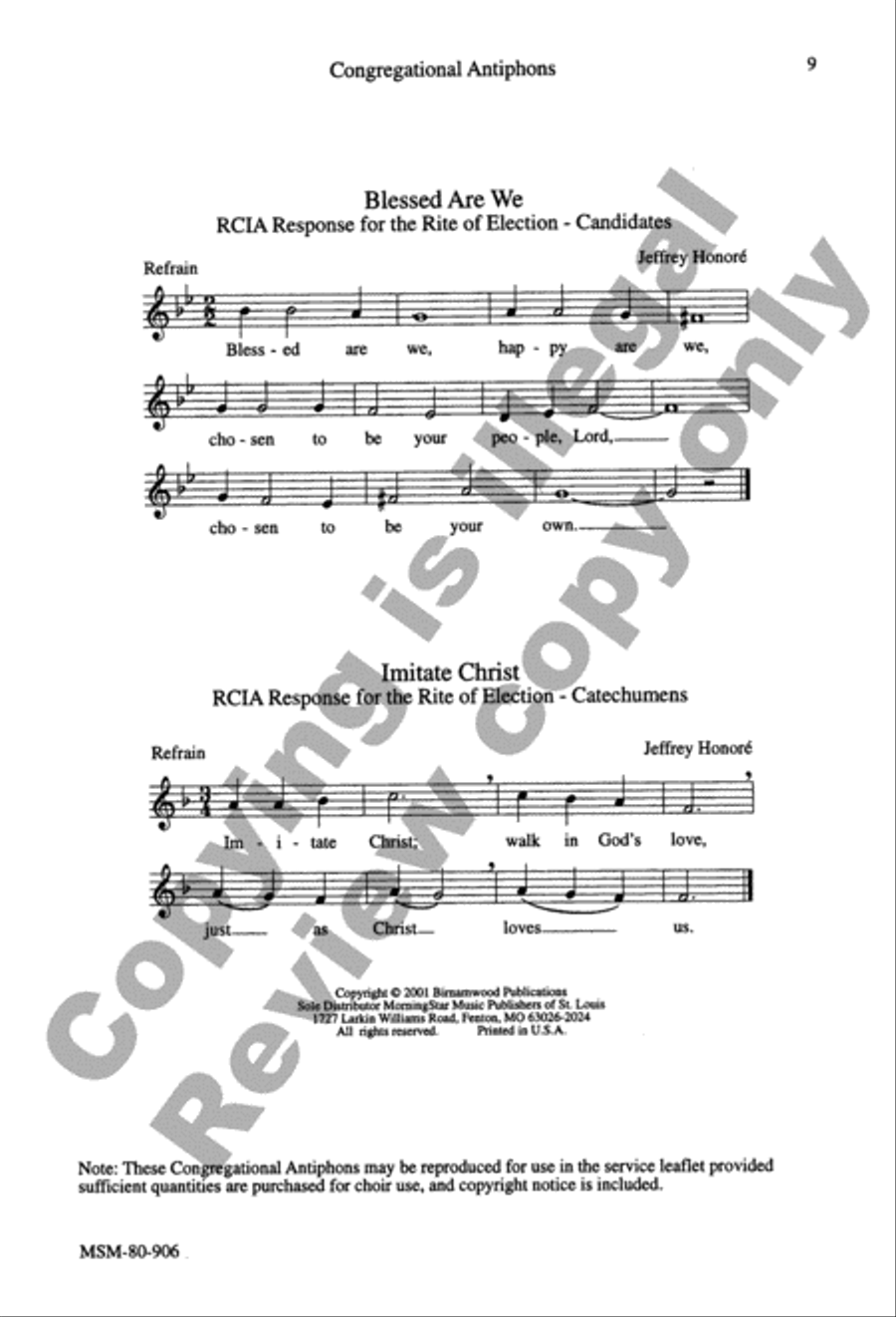 Blessed Are We Imitate Christ (2 Responses) 4-Part scores gallery preview page 9
