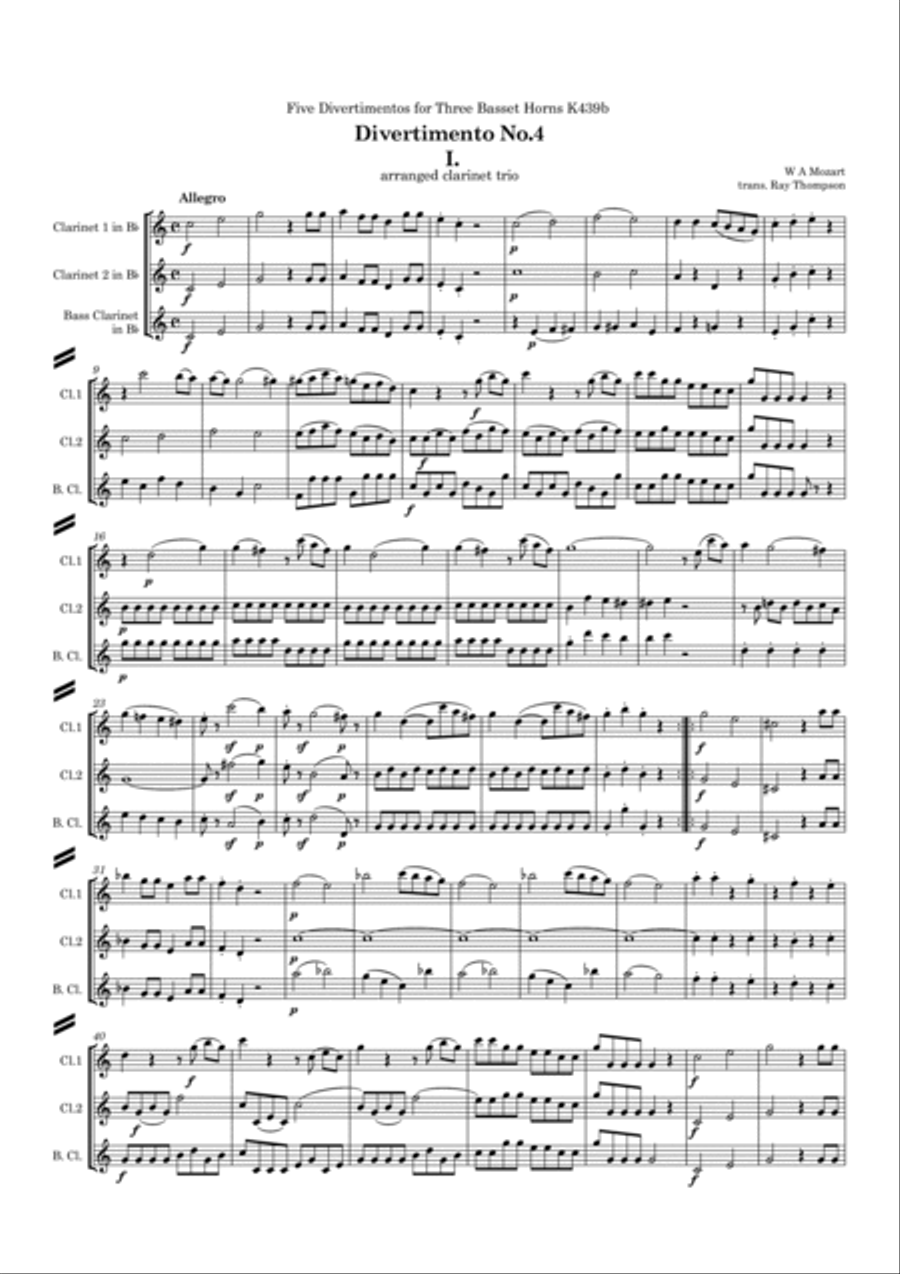 Mozart: Divertimento No.4 from 