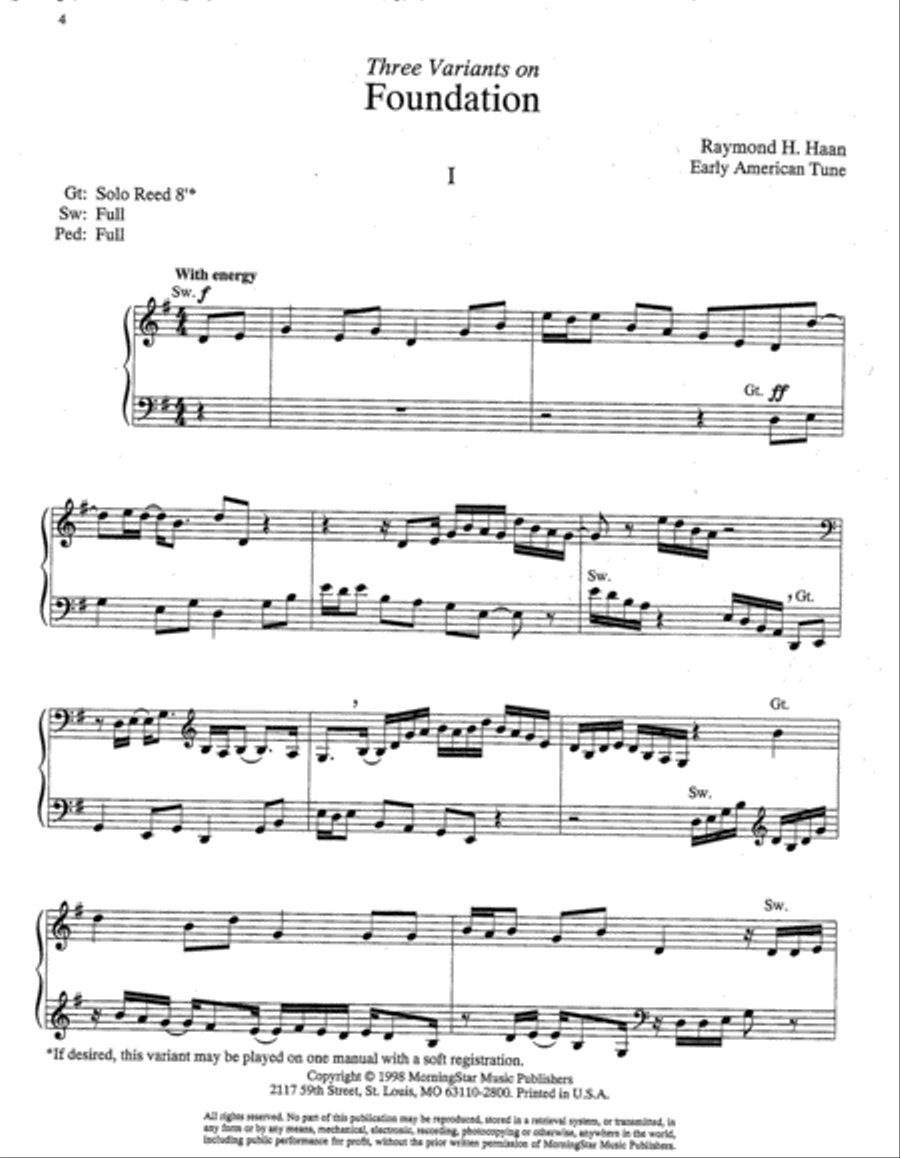 Four Hymns of Rejoicing Organ scores gallery preview page 3