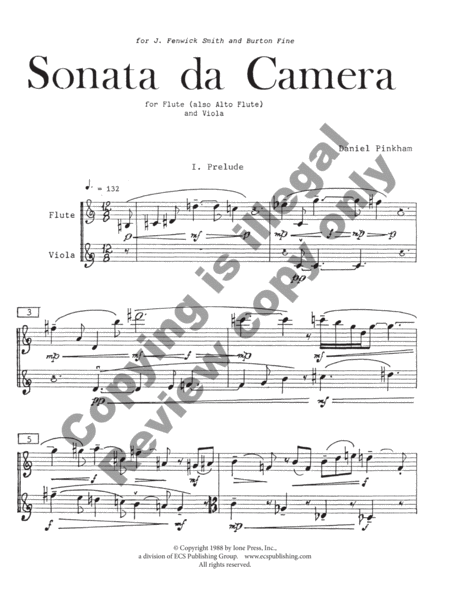 Sonata da Camera (Score)