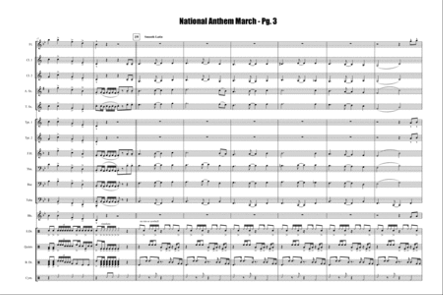 National Anthem March National Anthem March Marching Band scores gallery preview page 4