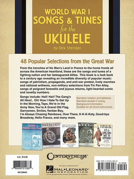 World War I Songs & Tunes for the Ukulele by Various Ukulele - Sheet Music