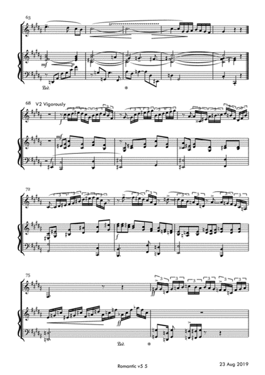 Romantic Variations - concert piece with a fiery kick for also sax and piano image number null